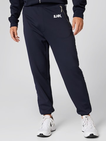 ILHH Tapered Broek 'Mats' in Blauw: voorkant