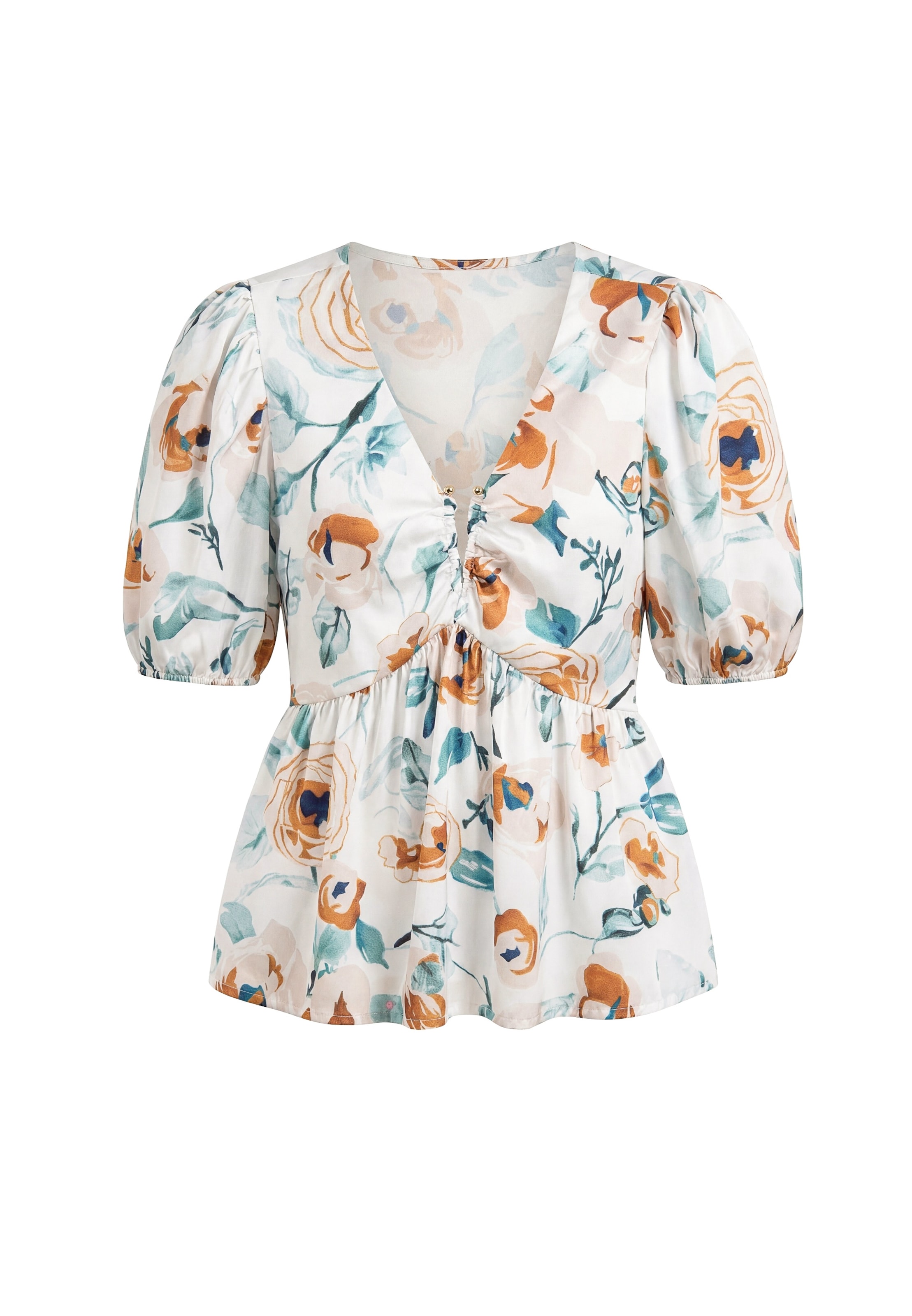 Usha Blusa en L en mezcla de colores / blanco, Vista del producto