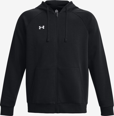 UNDER ARMOUR Sports sweat jacket 'Rival' in Black / White, Item view