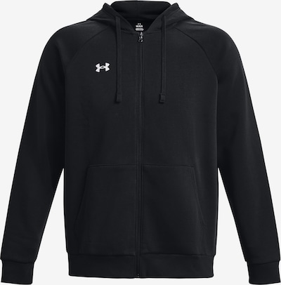 UNDER ARMOUR Athletic Zip-Up Hoodie 'Rival' in Black / White, Item view