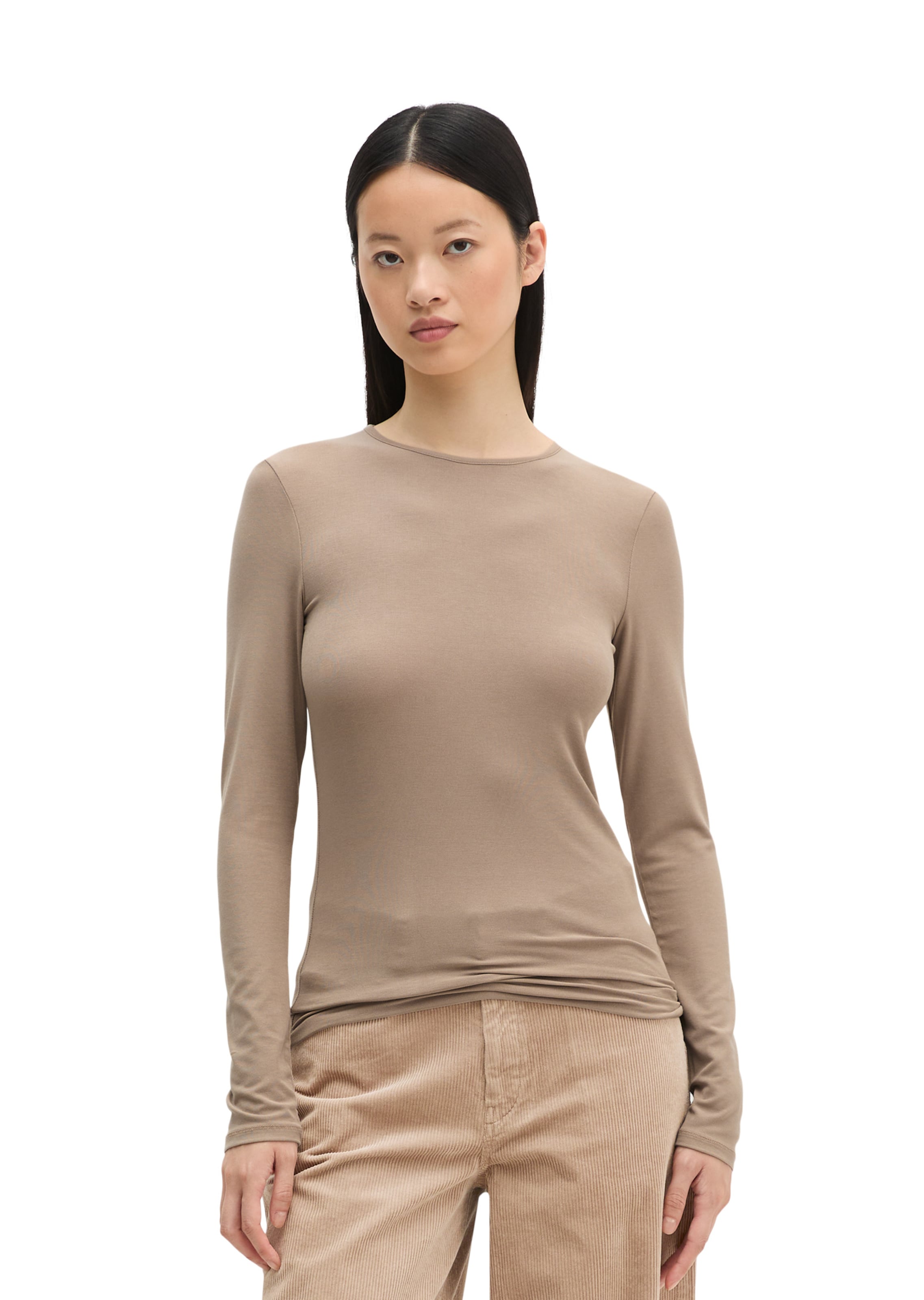 T-shirt Marc O'Polo en beige : devant