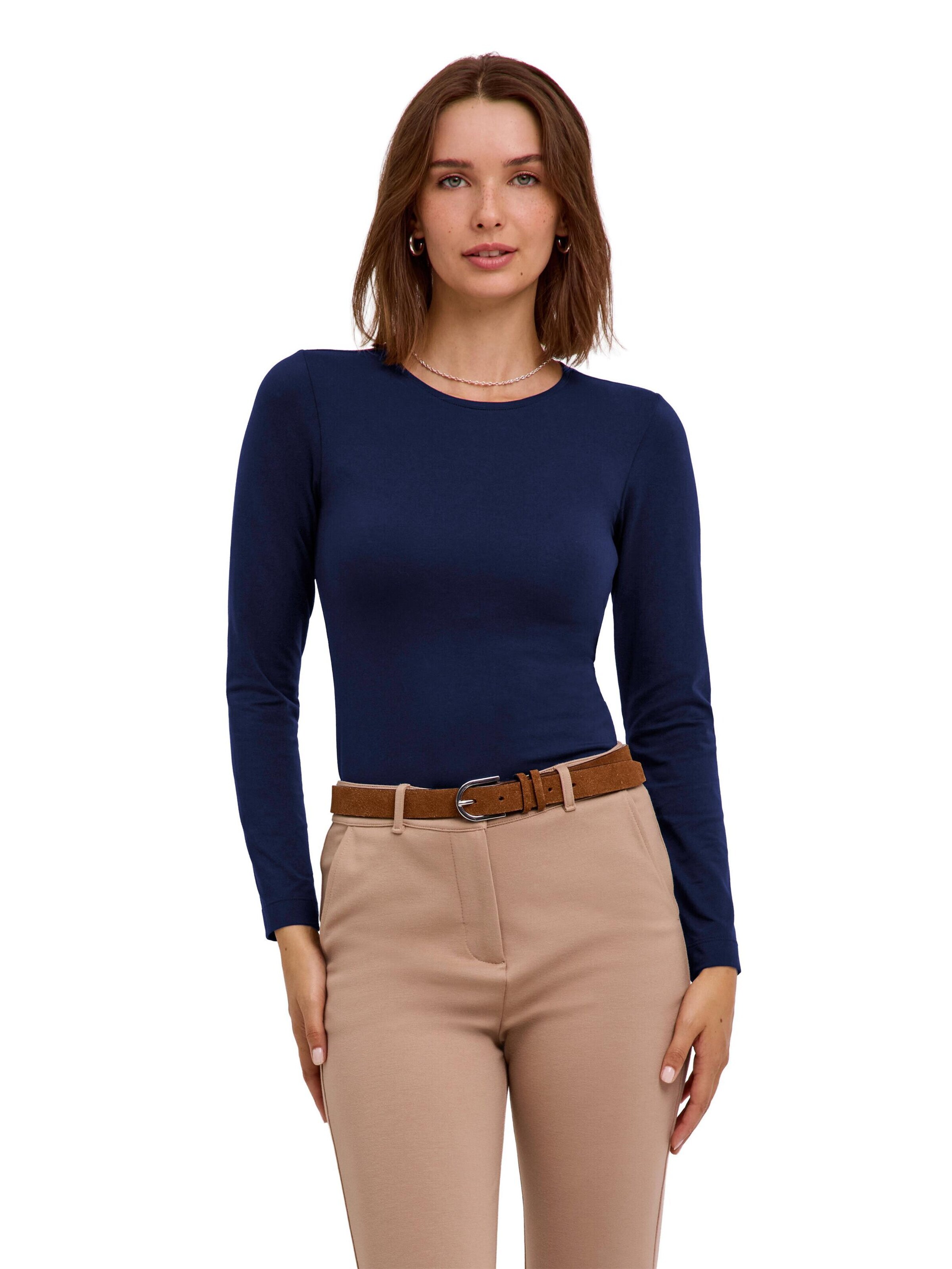 FALKE Shirt 'Cotton Stretch' in XS/Slim in Gentian, Item view
