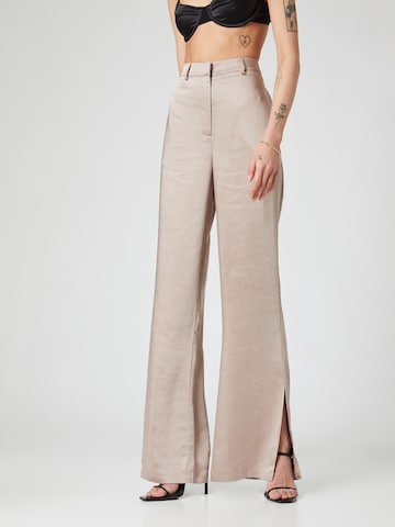 Hoermanseder x About You Wide leg Pants 'Felice' in Beige: front