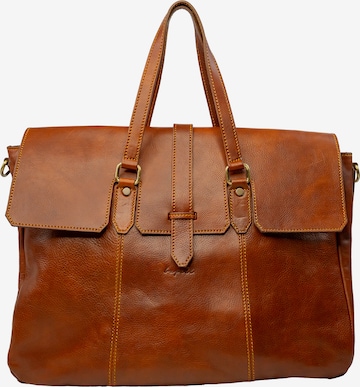 bupell Aktenkoffer 'Estella' in Braun: Vorderseite