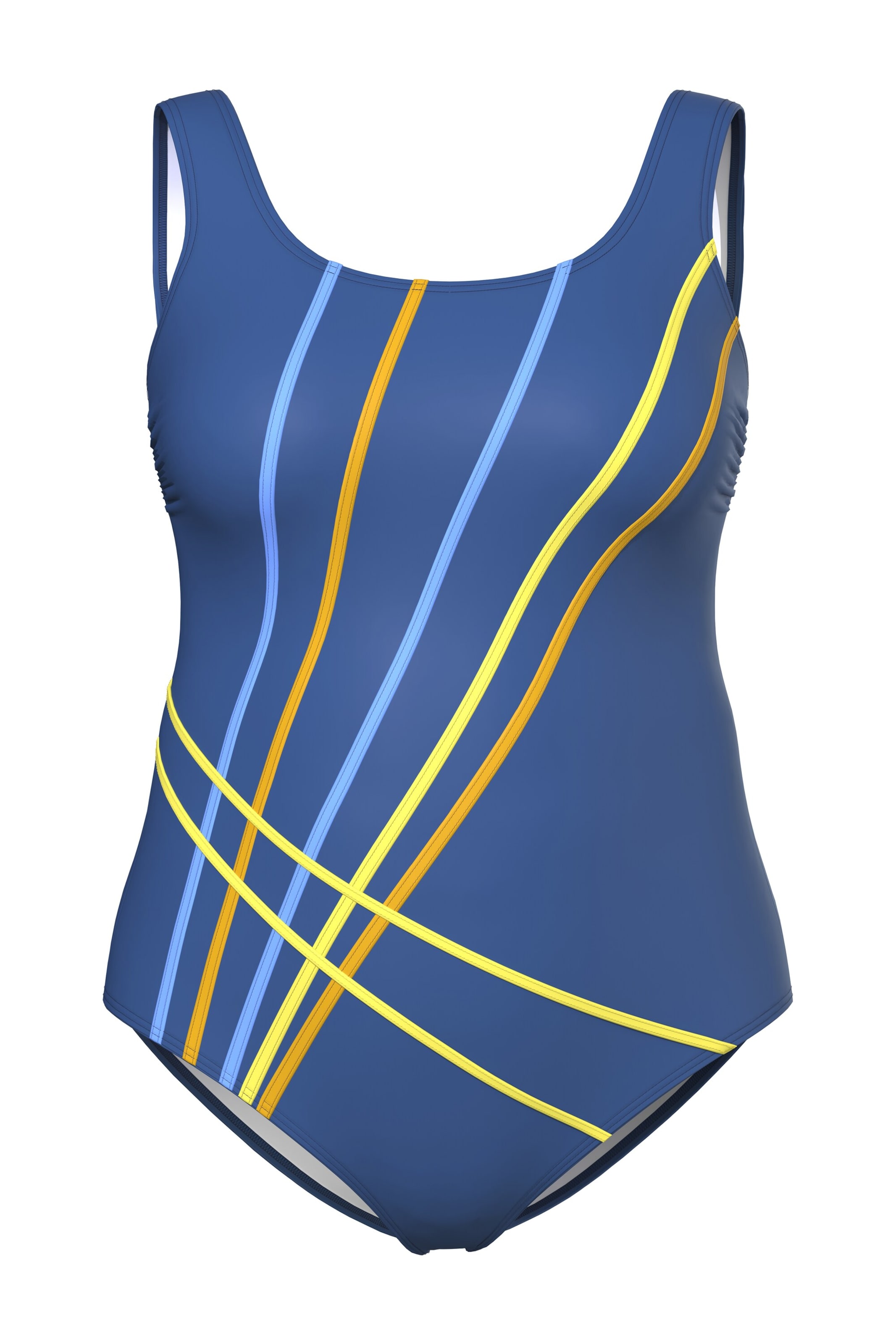 Ulla Popken Minimizer Baddräkt i blå: framsida