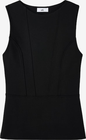 adl Bluse in Schwarz: Vorderseite