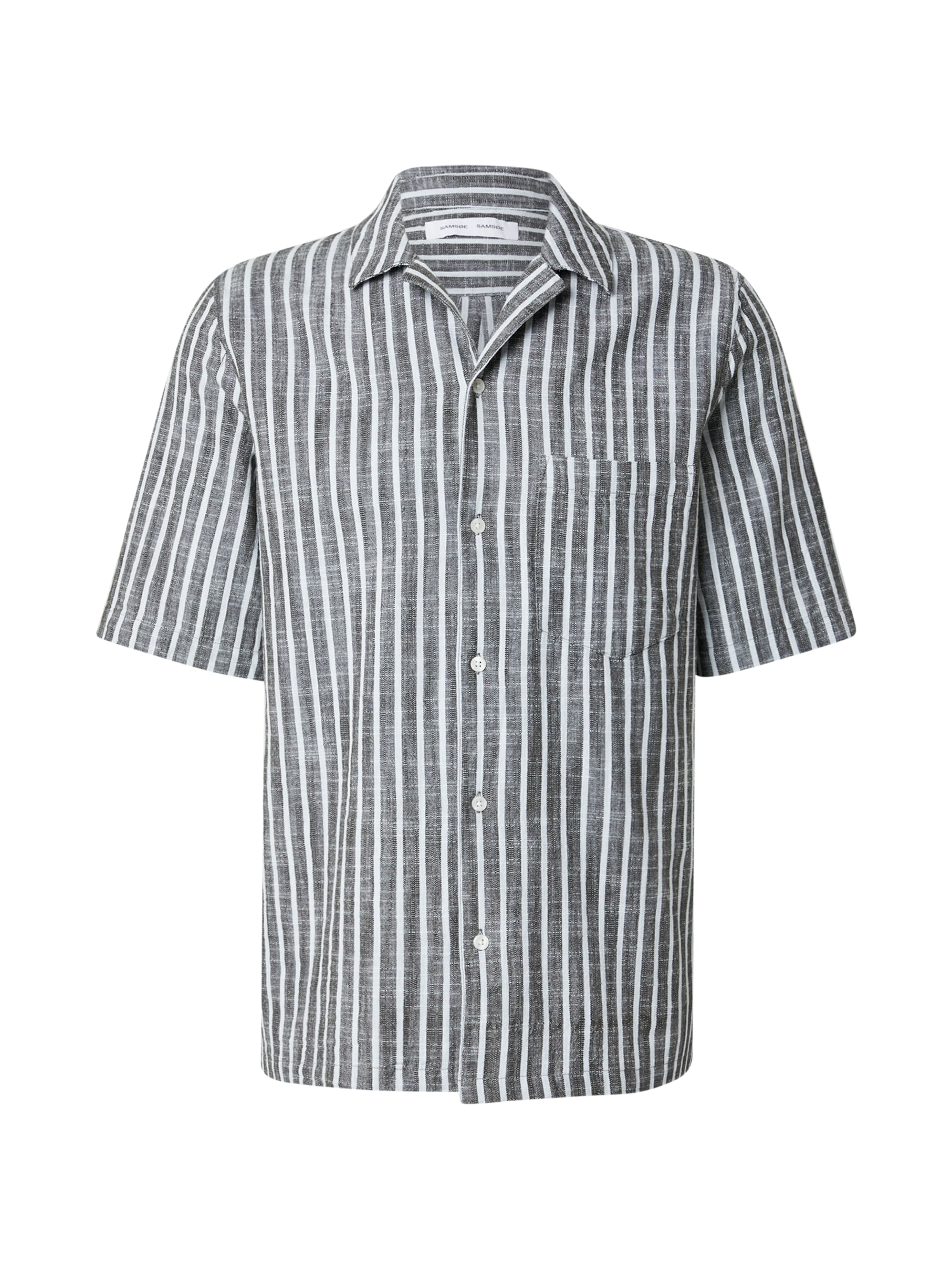 Samsøe Samsøe Košile 'Oscar' - tmavě zelená / bílá, Produkt