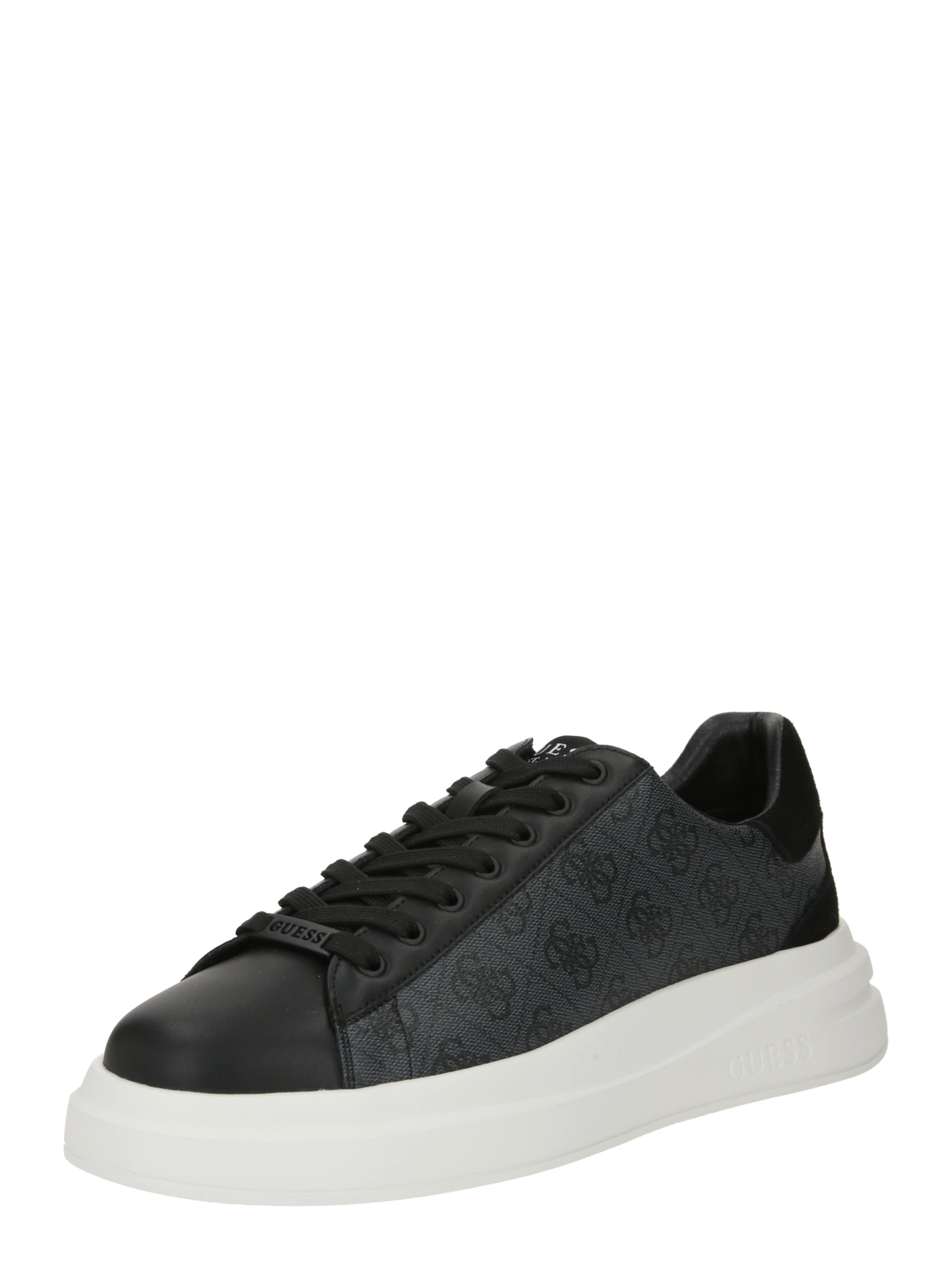 Sneaker low 'Elba' de la GUESS pe negru: față