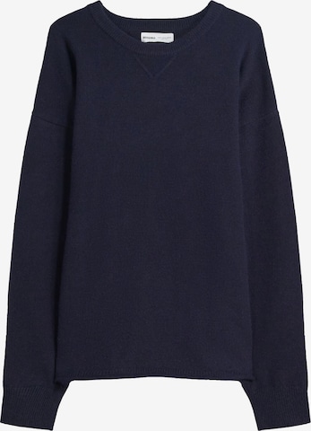 BershkaPulover - plava boja: prednji dio