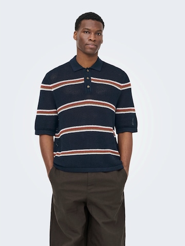 Only & Sons Kampsun 'ONSSEJR', värv sinine: eest vaates