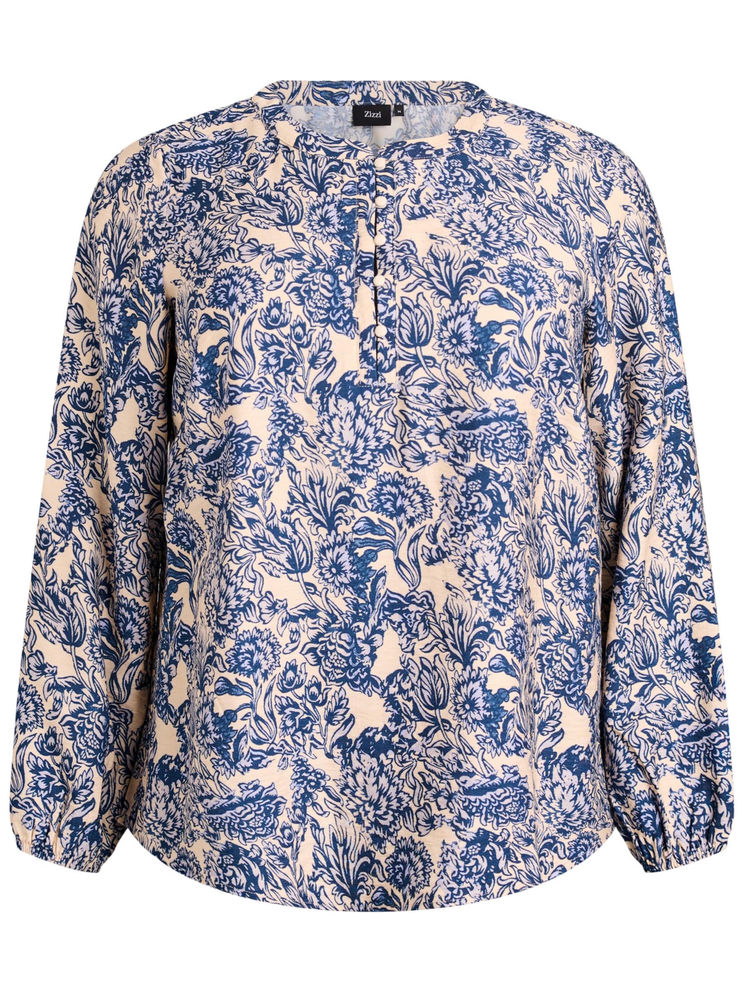 Zizzi Блуза 'Caava' в синьо: отпред