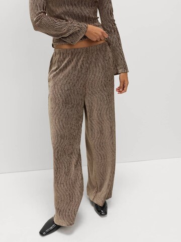 Wide Leg Pantalon Marks & Spencer en marron : devant