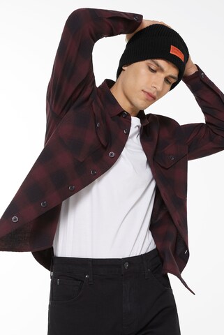 Harlem Soul Regular fit Button Up Shirt 'GEORGE' in Red