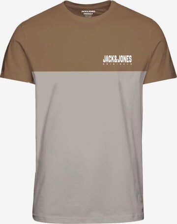 JACK & JONES Тениска в кафяво: отпред
