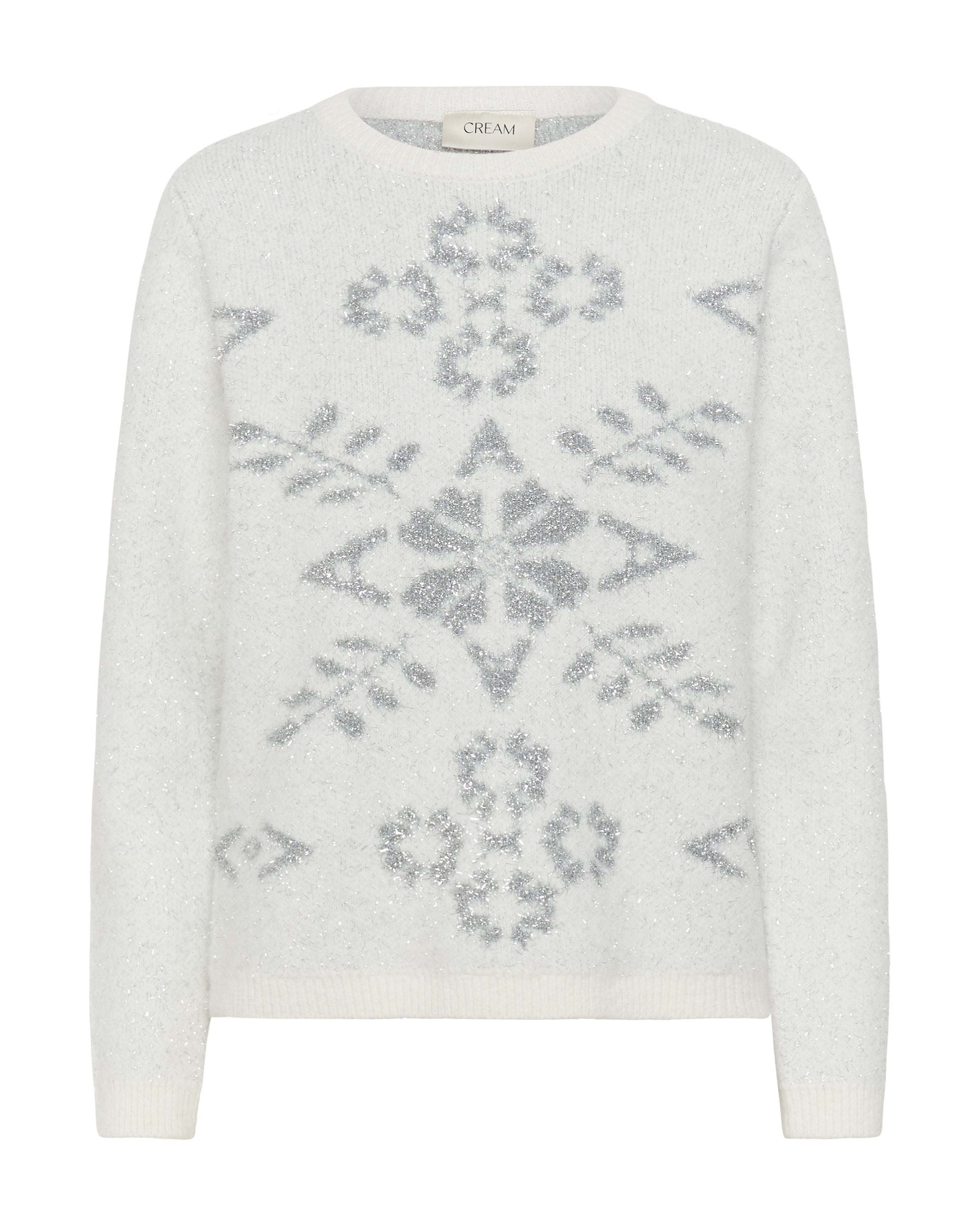 Pull-over 'CRTinsel' Cream en blanc : devant