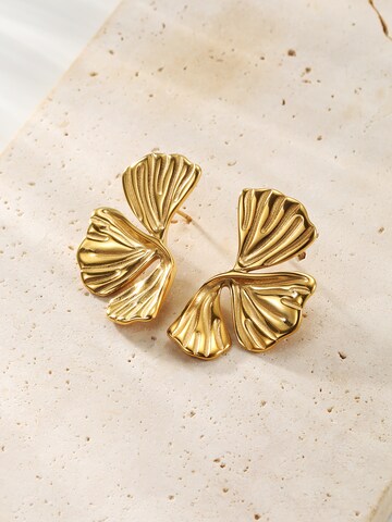 Hey Happiness Ohrringe 'Ginkgo Leaf' in Gold