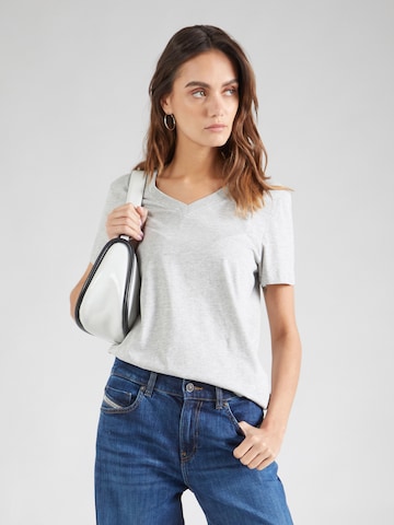 T-shirt 'Essential' SELECTED FEMME en gris : devant