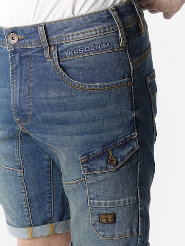 mėlyna KOROSHI Prigludęs Darbinio stiliaus džinsai