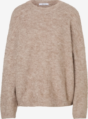 Pull-over oversize 'Tessy' ABOUT YOU en beige : devant