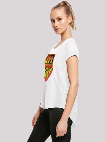 T-shirt 'Kiss Rock Band Army Logo' F4NT4STIC en blanc