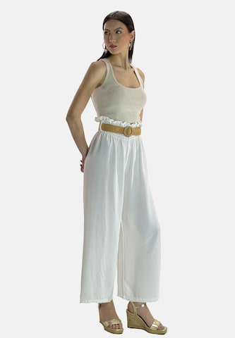 Wide leg Pantaloni di Elara in bianco