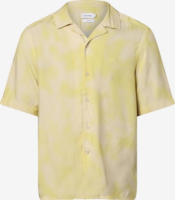 Calvin Klein Regular fit Button Up Shirt in Yellow: front