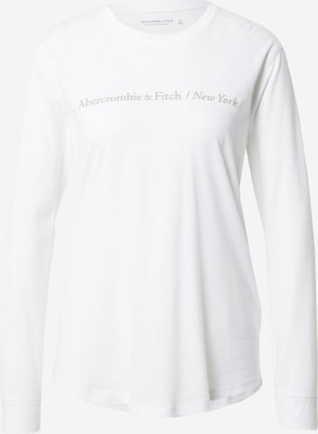 T-shirt Abercrombie & Fitch en blanc : devant