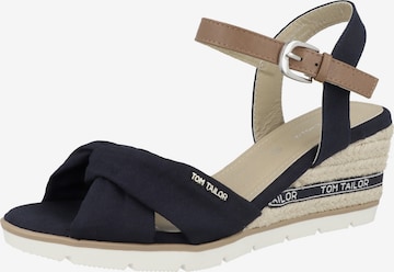 TOM TAILOR Sandalen met riem in Blauw: voorkant