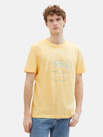 T-Shirt TOM TAILOR en jaune : devant