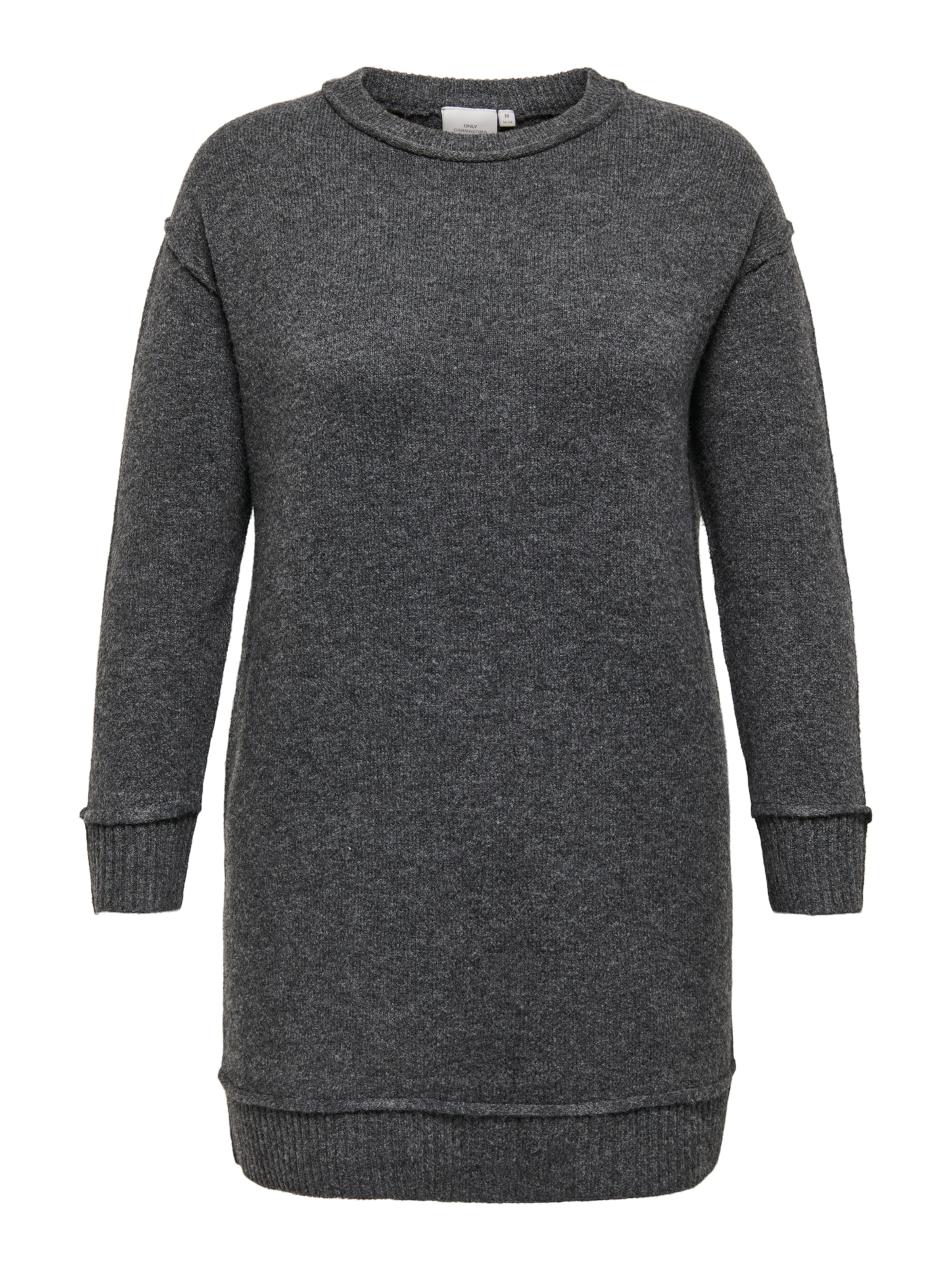 ONLY Carmakoma Stickad klänning 'CARHazel' i grå: framsida