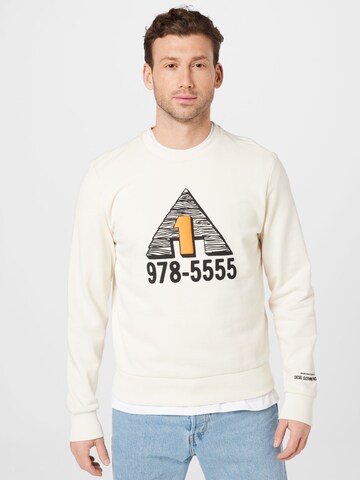 DIESEL Sweatshirt 'GINN' in White: front