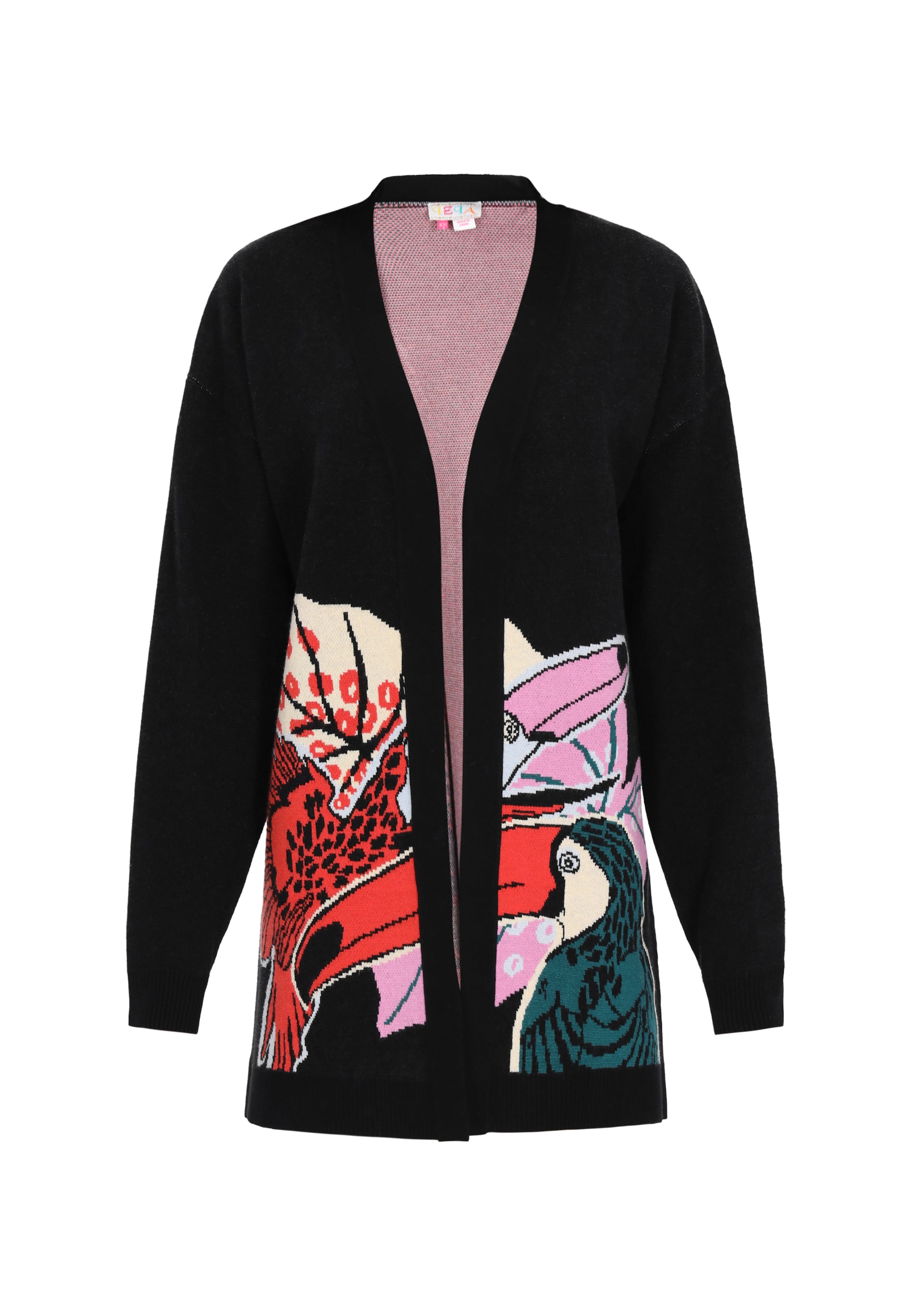 Geacă tricotată de la IZIA pe negru: față