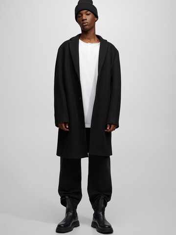 Pull&Bear Between-seasons coat in Black: front