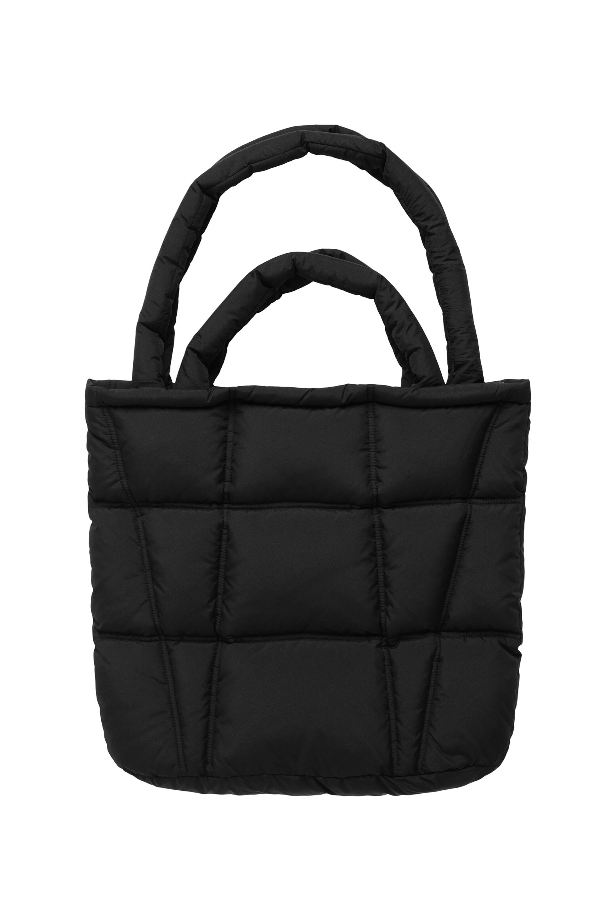 SENSES.THE LABEL Puffer Bag AL:VA mit Zipper in Schwarz