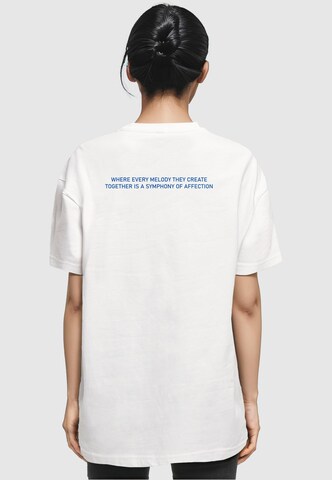 Maglietta 'Love Birds' di Merchcode in bianco: frontale