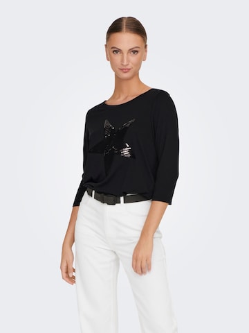 ONLY Shirt 'Lillian' in Zwart: voorkant