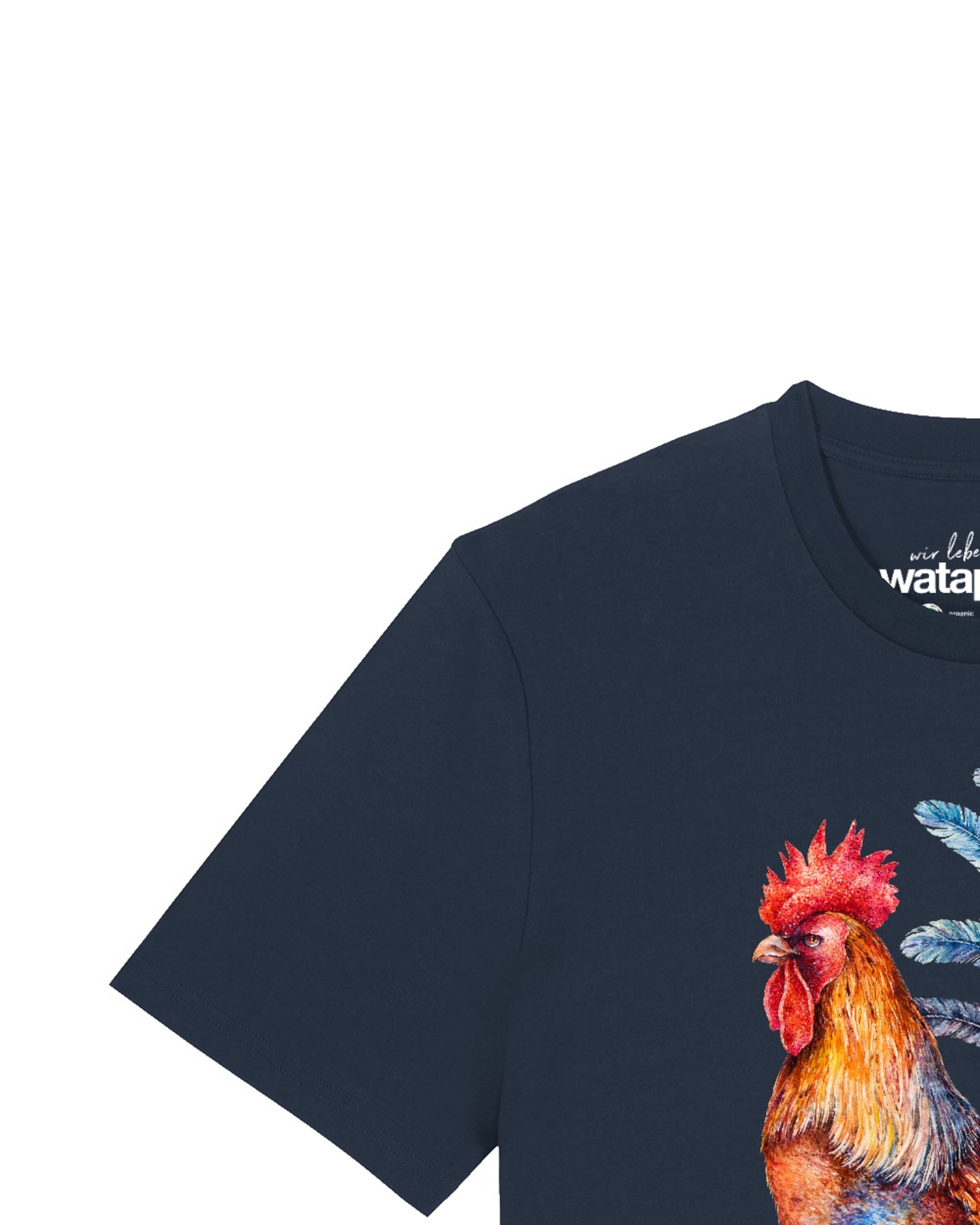 Maglietta 'Grimmiger Gockel' di Watapparel in blu