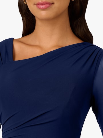 Adrianna Papell Evening dress 'Knit Crepe Combo Mesh Gown' in Blue