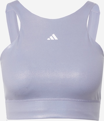 sidabrinė ADIDAS PERFORMANCE Biustjė Sportinė liemenėlė 'Powerimpact Medium-Support Longline': priekis