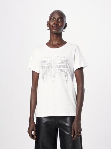 Pepe Jeans T-shirt 'ALLIE' i vit: framsida