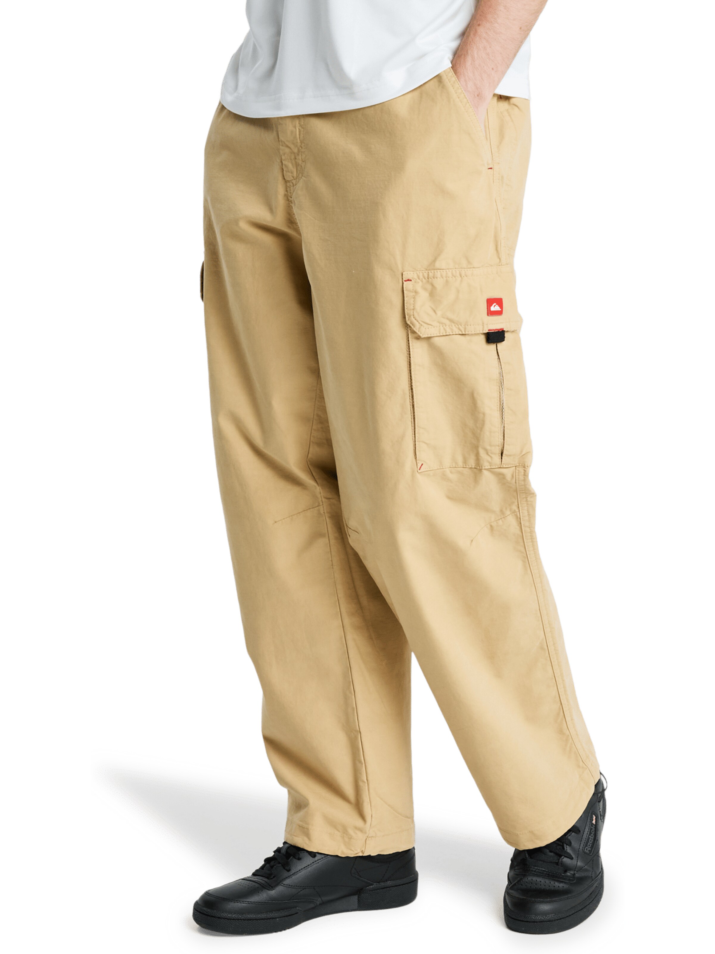 QUIKSILVER Loose fit Pants 'YG Thunderstruck' in Beige