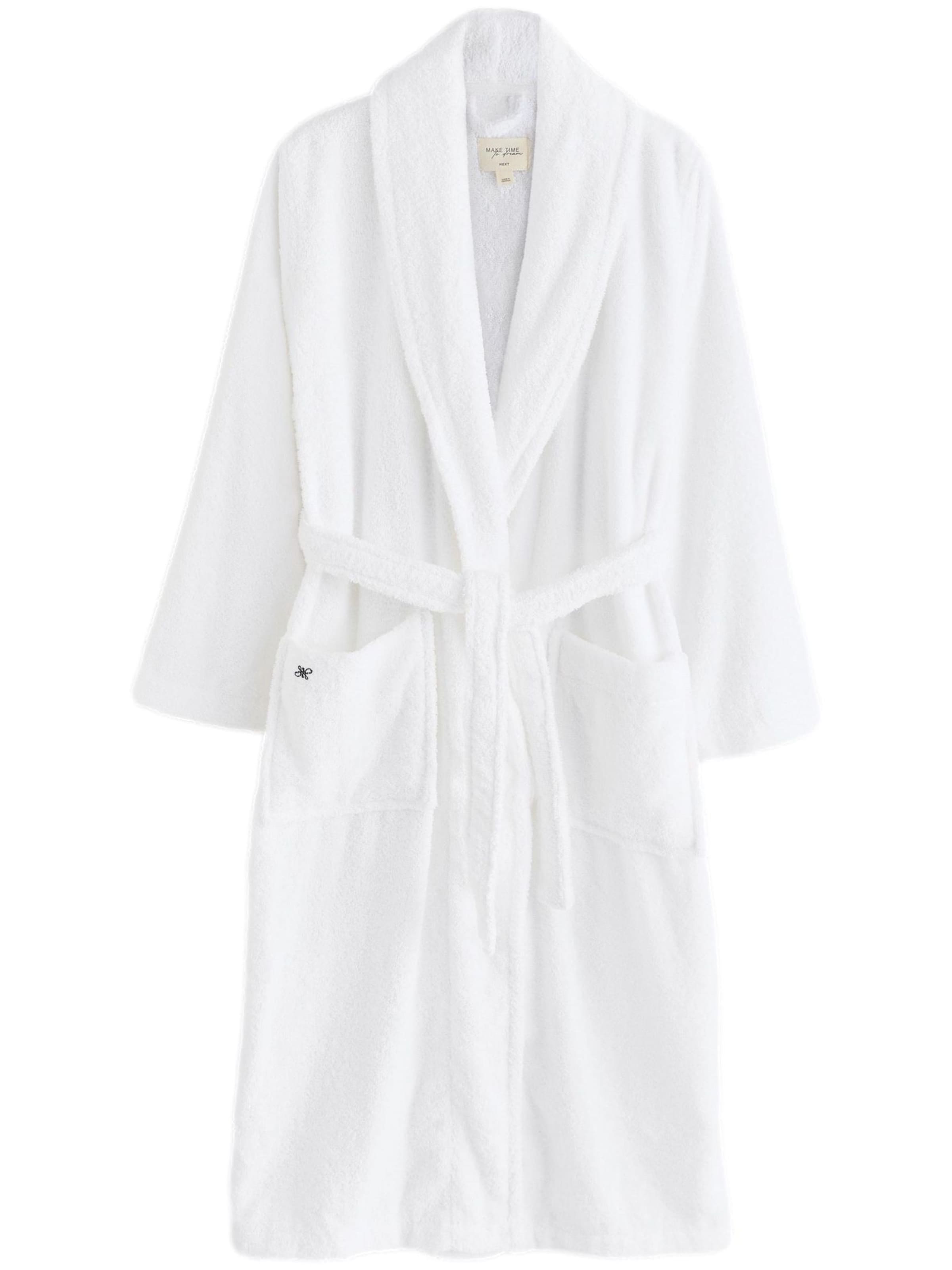 Next Pikk hommikumantel, värv valge: eest vaates