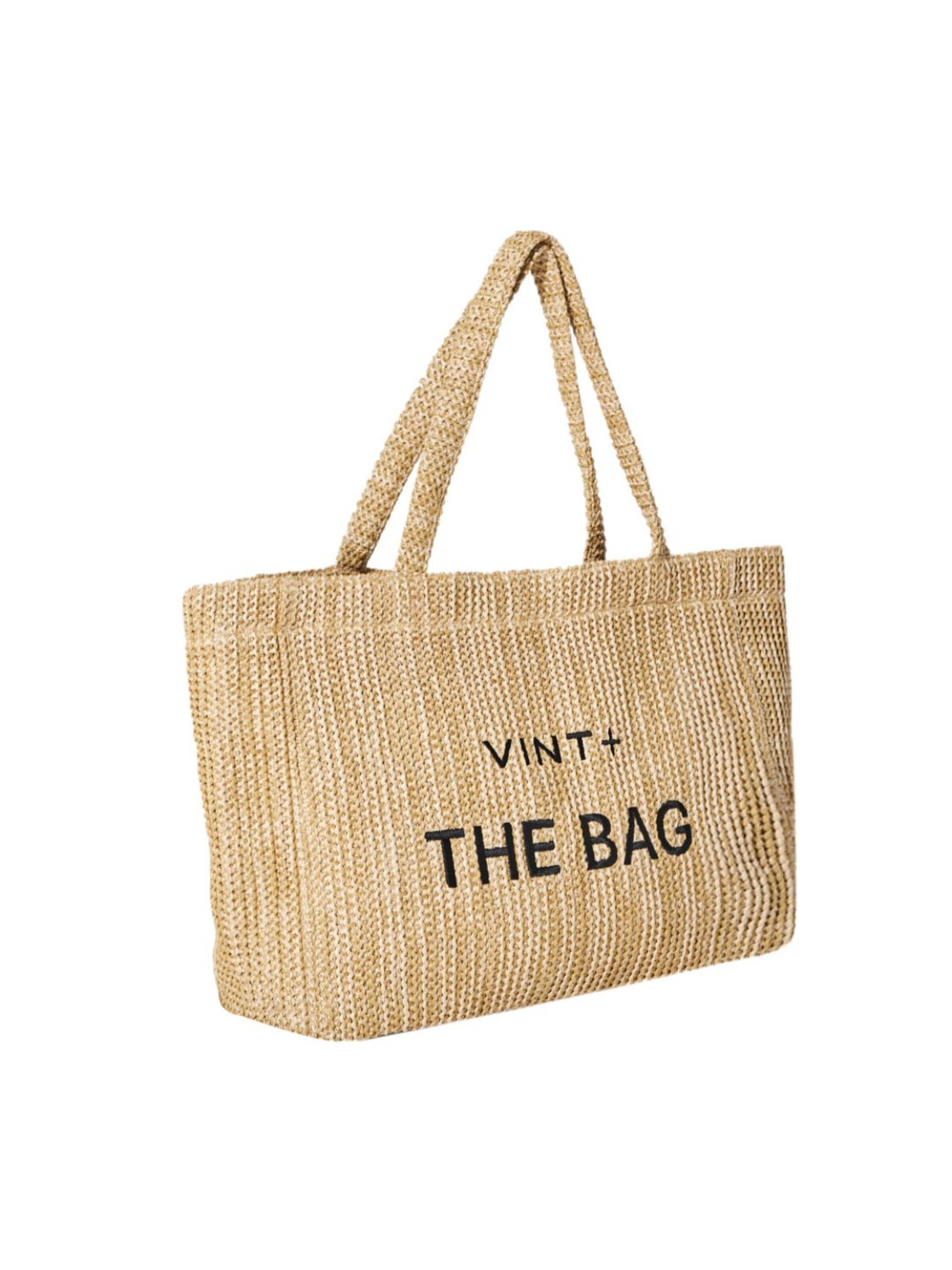 Sac de plage 'Straw Bag XL' VINT+ en noir