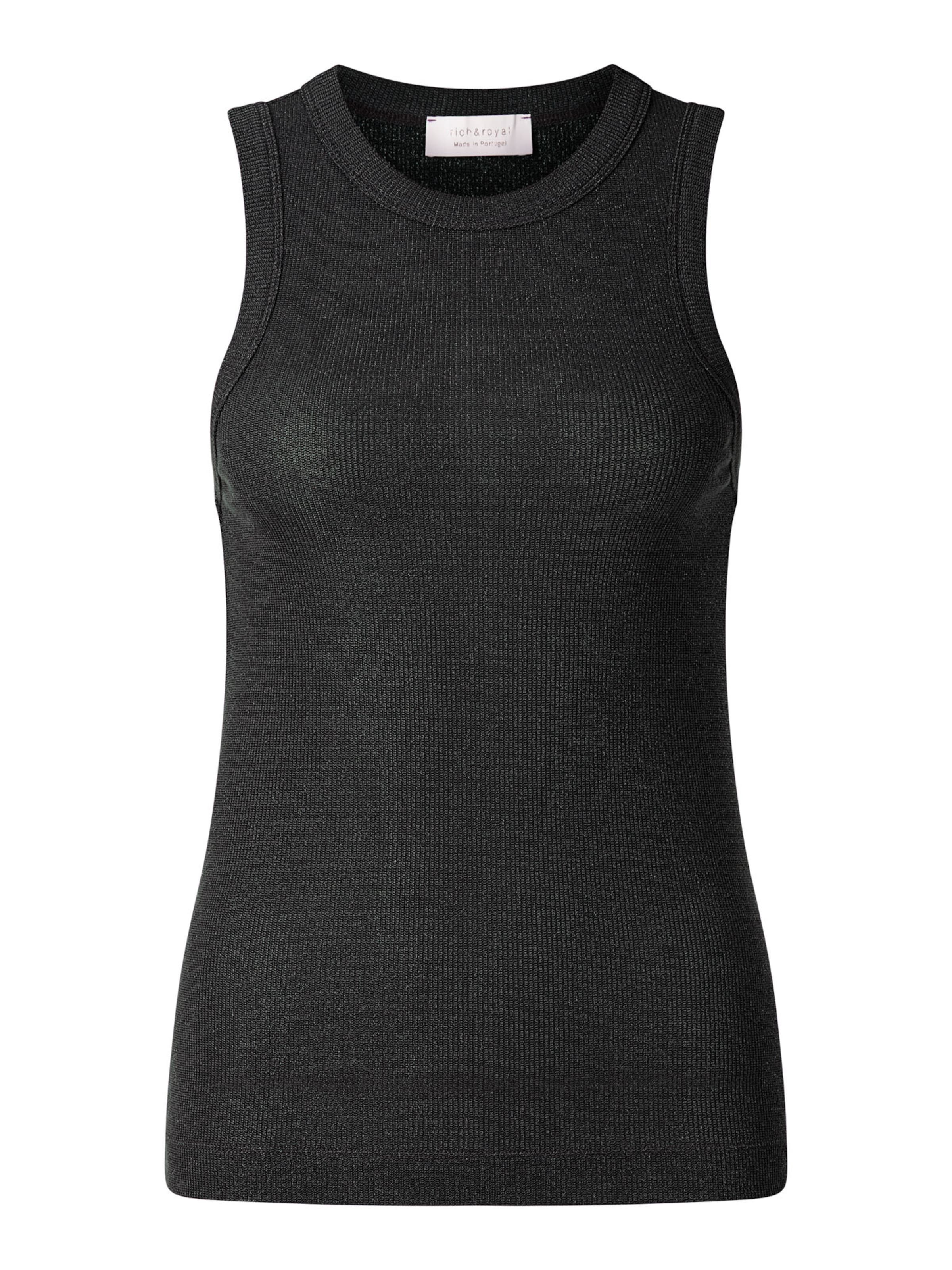 Rich & Royal Top in Zwart: voorkant