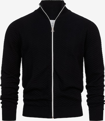 Kronstadt Knit cardigan 'Carlo' in Black: front