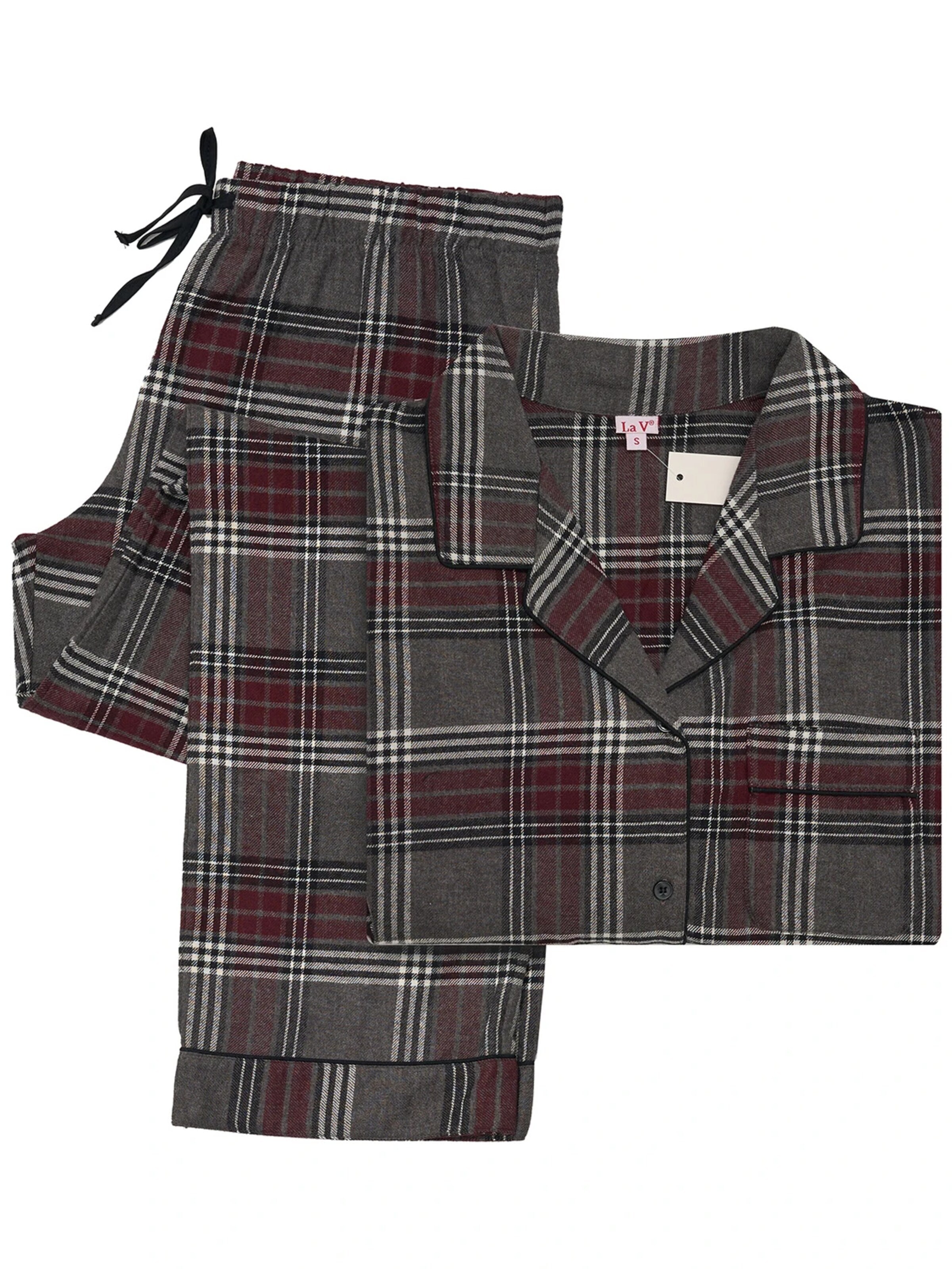 La V Pyjama in Grijs