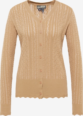 DreiMaster Vintage Knit Cardigan in Beige: front