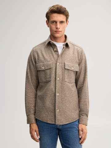 JOOP! Jeans Comfort fit Button Up Shirt in Beige: front