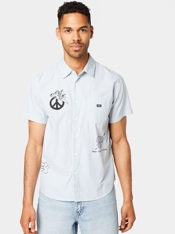 Coupe regular Chemise 'New World Frenzy' Obey en gris : devant