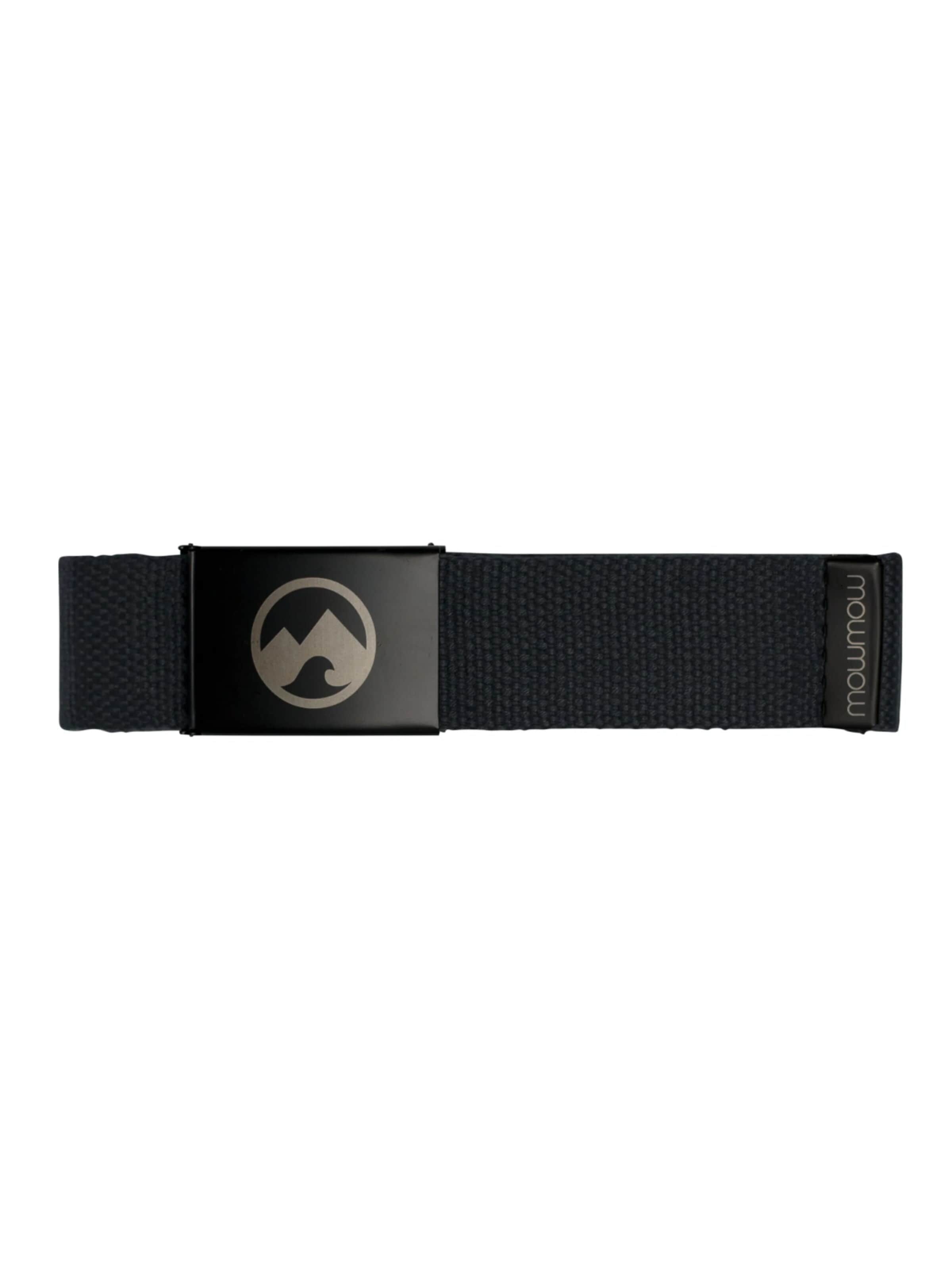 Mowmow - Cinturón deportivo 'MowMow Belt - Canvas - Aluminum Buckle - 125 cm - Men - Women - Black' en negro